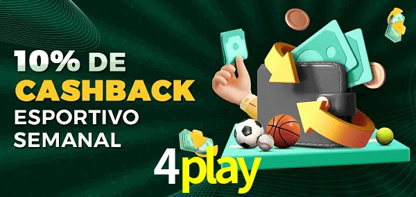 10% de bônus de cashback na 4play